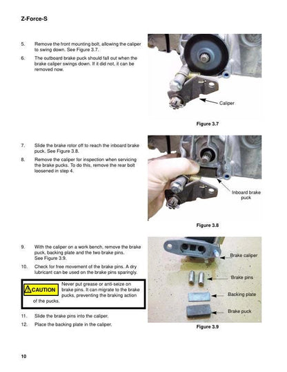 Cub Cadet Z Force S Mower Service Manual sample page showing repair procedures