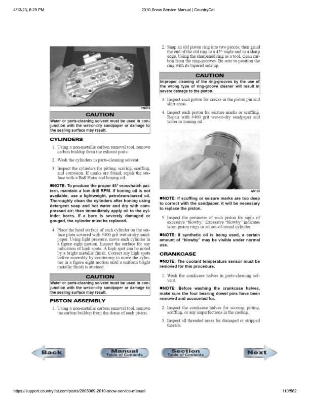 Arctic Cat Crossfire Bearcat M6 M8 F6 F8 Snowmobile Service Manual sample page from service manual