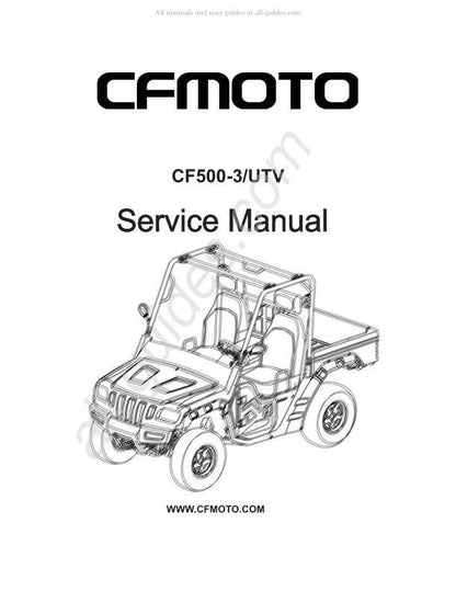CFMOTO CF500-3 UTV Service Manual factory service manual title page