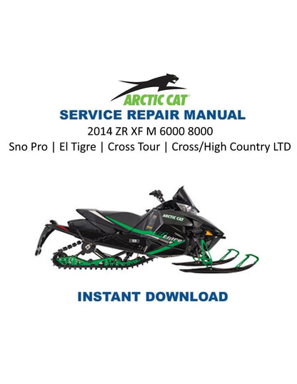Arctic Cat F M Z1 Crossfire Bearcat Snowmobile Service Manual 2014-2016 - Service Manual PDF Instant Download