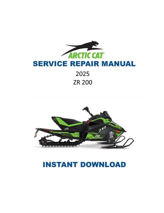 Arctic Cat ZR 200 Snowmobile Service Manual 2025 - Service Manual PDF Instant Download