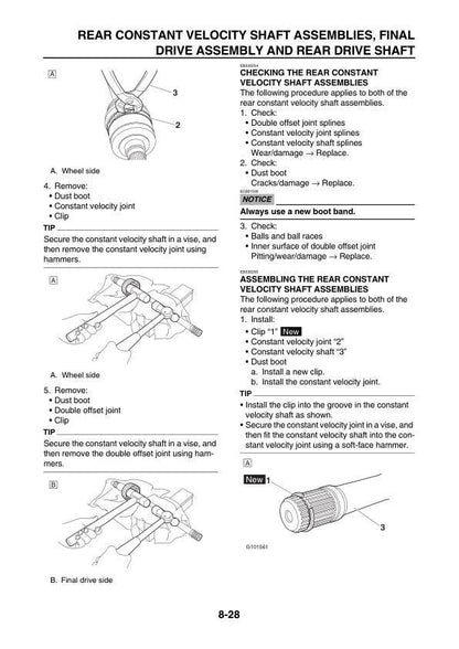 Yamaha Wolverine RMAX2 UTV Service Manual sample page from the repair manual