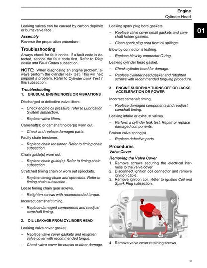 Can-Am Maverick HD7 700 UTV Service Manual sample page with service data and tables