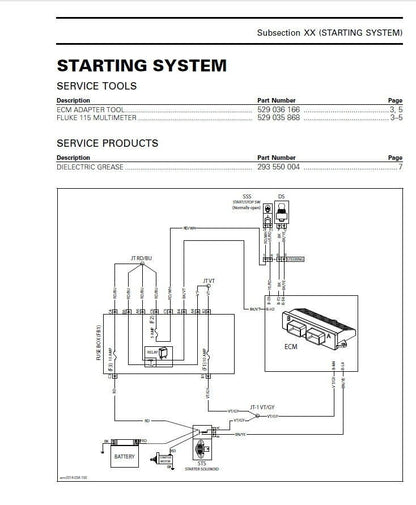 Yamaha 195 S Jet Boat Service Manual sample page showing repair procedures