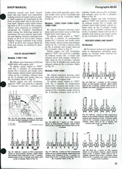 Case 1190 Wheel Loader Service Manual sample page with technical illustrations