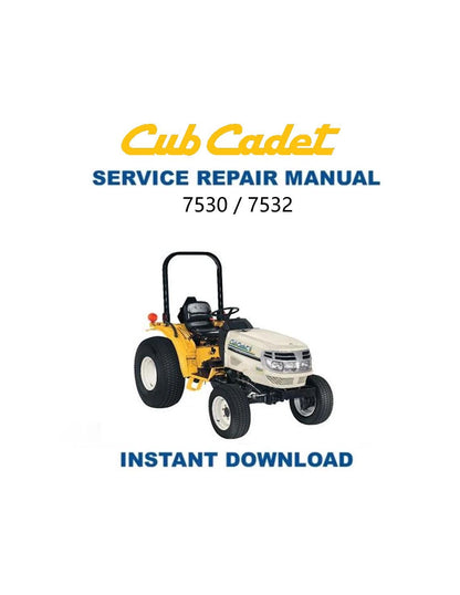 Cub Cadet 7530 7532 Tractor Service Manual - Service Manual PDF Instant Download