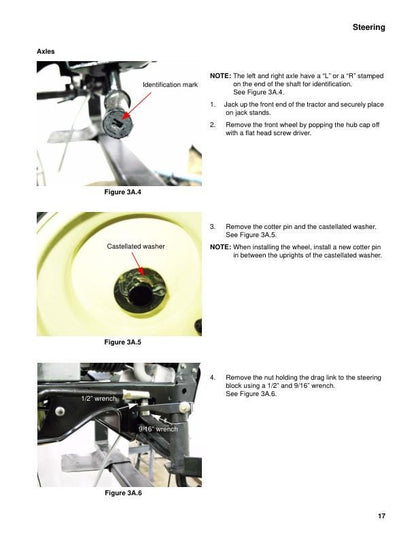 Cub Cadet LTX 1000 Tractor Service Manual sample page showing repair procedures