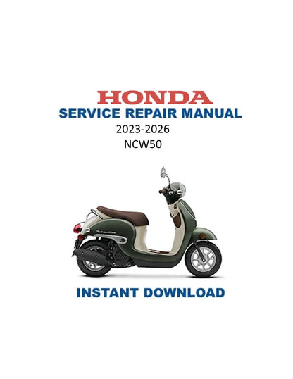 Honda NCW 50 Motorcycle Service Manual 2023-2026 - Service Manual PDF Instant Download