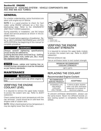 Skidoo Grand Touring 600 850 900 Snowmobile Service Manual sample page from service manual