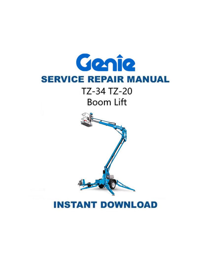 Genie TZ 34 20 Boom Lift Service Manual - Service Manual PDF Instant Download