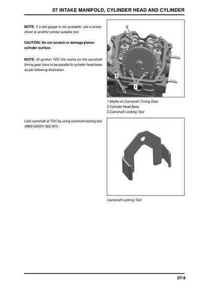 CFMOTO TERRALANDER 800 Service Manual sample page with technical illustrations