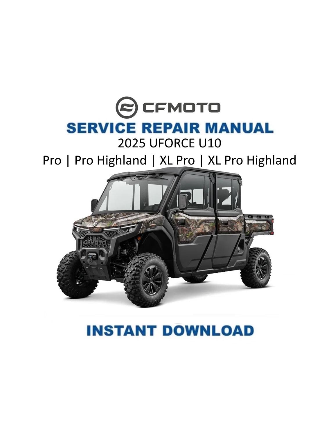 CFMOTO UFORCE U10 UTV Service Manual 2025-2026 - Service Manual PDF Instant Download