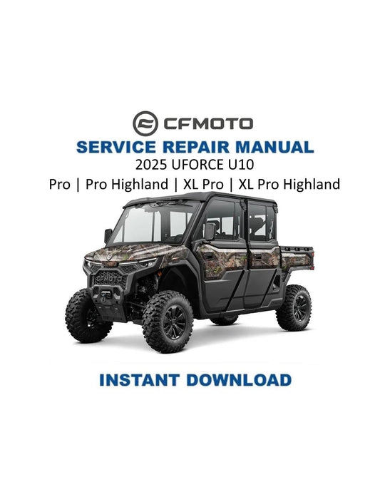 CFMOTO UFORCE U10 UTV Service Manual 2025-2026 - Service Manual PDF Instant Download