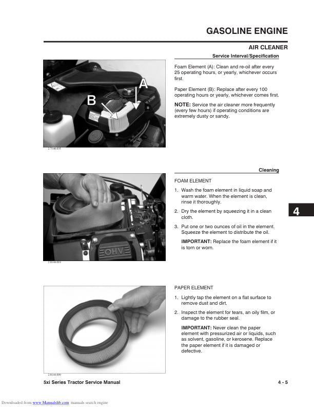 Toro 518 520 522 523 xi Lxi DXi Mower Service Manual sample page from the repair manual