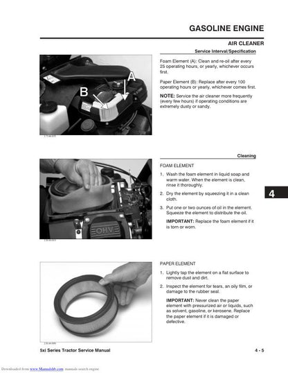 Toro 518 520 522 523 xi Lxi DXi Mower Service Manual sample page from the repair manual