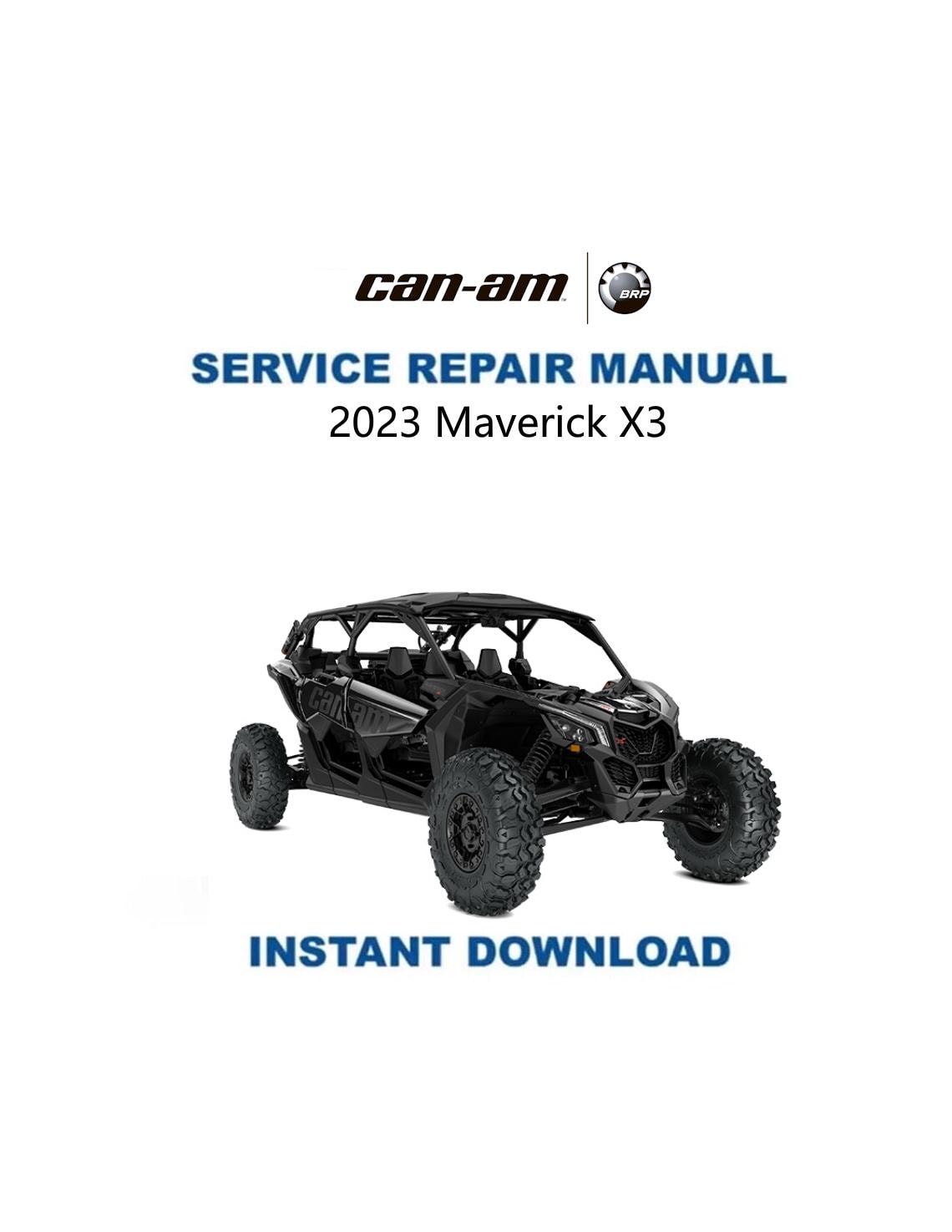 Can-Am Maverick X3 X RS/X DS Turbo R UTV Service Manual 2023-2025 - Service Manual PDF Instant Download