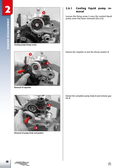 Beta Motorcycle RR Race X-Pro 125 200 Service Manual sample page showing repair procedures