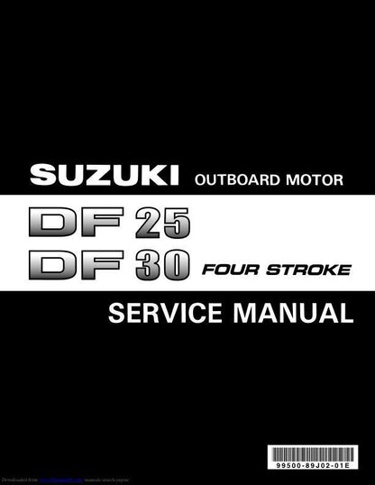Suzuki DF25 DF30 Outboard Service Manual factory service manual title page