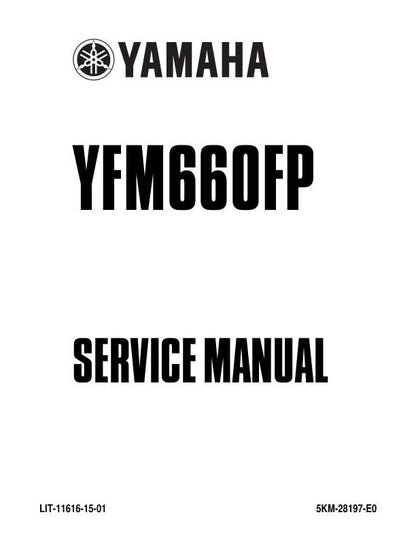 Yamaha Grizzly YFM660FP Motorcycle Service Manual factory service manual title page