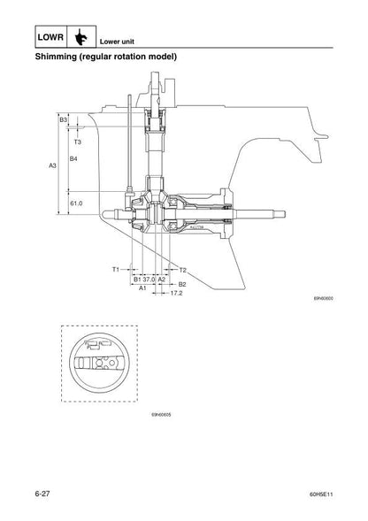 Yamaha 200A L200A Outboard Service Manual sample page from the repair manual