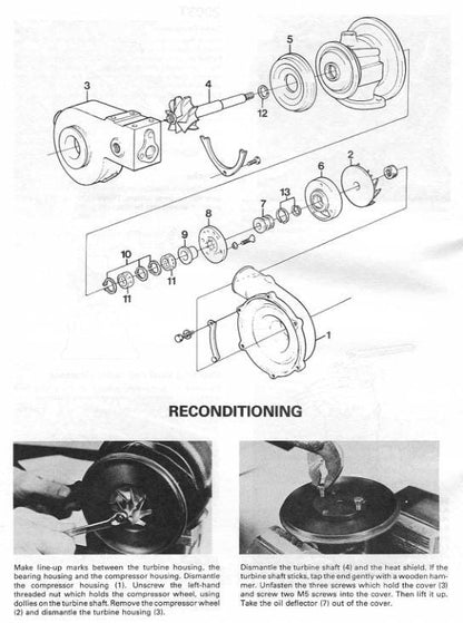 Volvo Penta 2001 2002 2003 2003T Marine Engine Service Manual sample page with technical illustrations