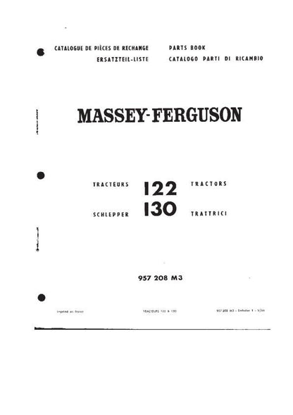Massey Ferguson MF35 MF122 MF130 MF135 MF148 Tractor Service Manual sample page showing repair procedures
