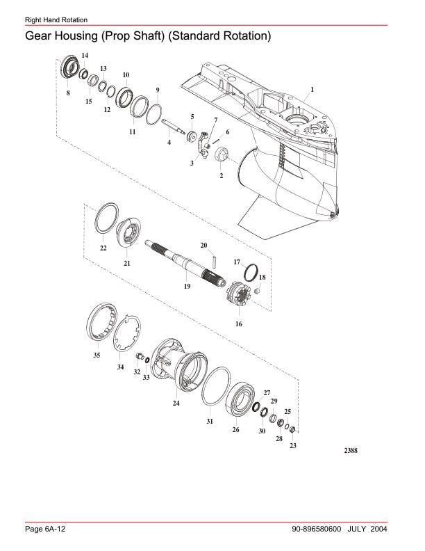 Mercury Verado 200 225 250 275 Outboard Service Manual sample page with service data and tables