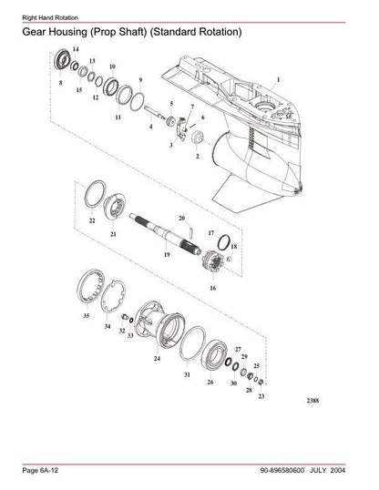 Mercury Verado 200 225 250 275 Outboard Service Manual sample page with service data and tables