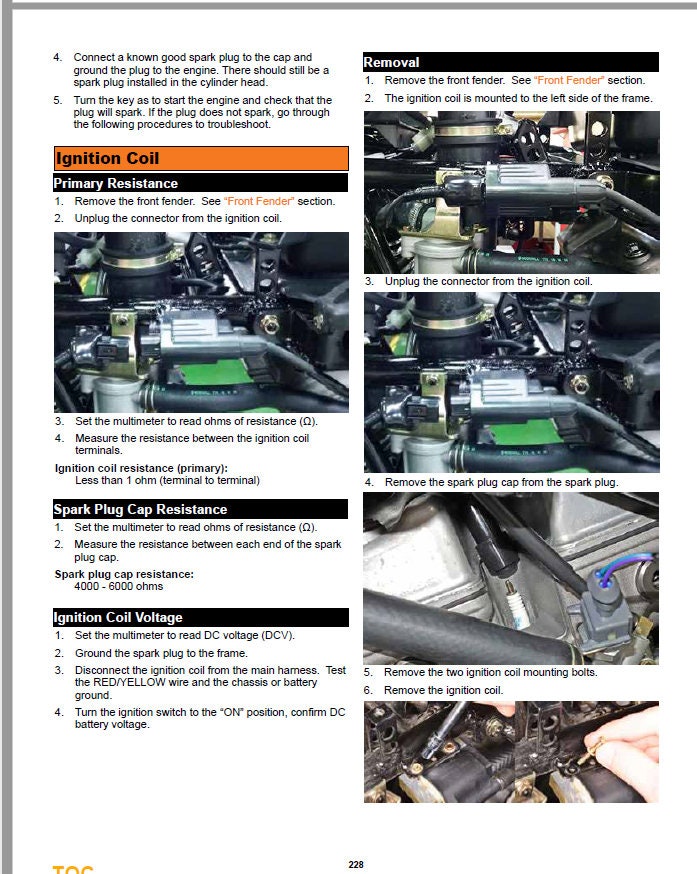 Argo XPLORER XR700 6x6 ATV Service Manual sample page showing repair procedures