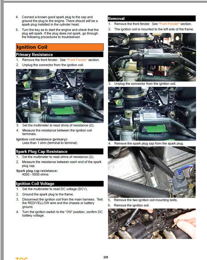 Argo XPLORER XR700 6x6 ATV Service Manual sample page showing repair procedures
