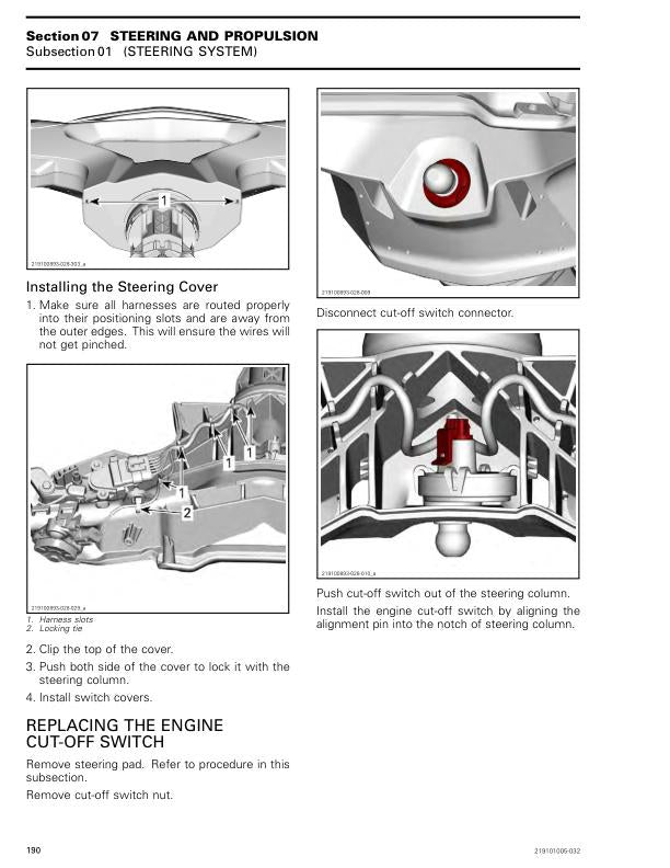 Seadoo GTI GTR Wake 170 Fish Pro Service Manual sample page from the repair manual