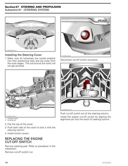 Seadoo GTI GTR Wake 170 Fish Pro Service Manual sample page from the repair manual