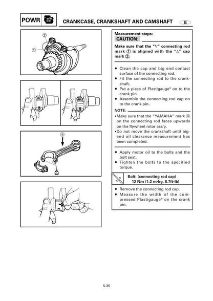 Yamaha F4 F4A Outboard Service Manual sample page from the repair manual