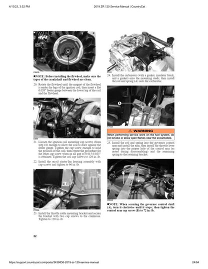 Arctic ZR120 Kitty Cat Snowmobile Service Manual sample page from the repair manual