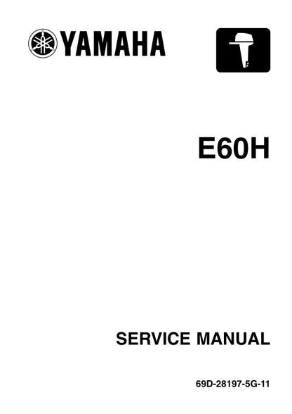 Yamaha E60H Outboard Service Manual factory service manual title page