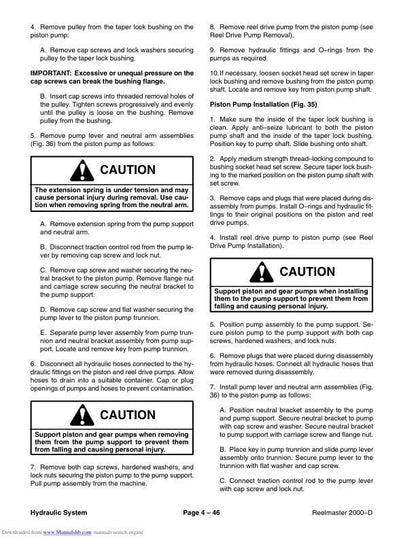 Toro Reelmaster 2000 D Mower Service Manual sample page from the repair manual