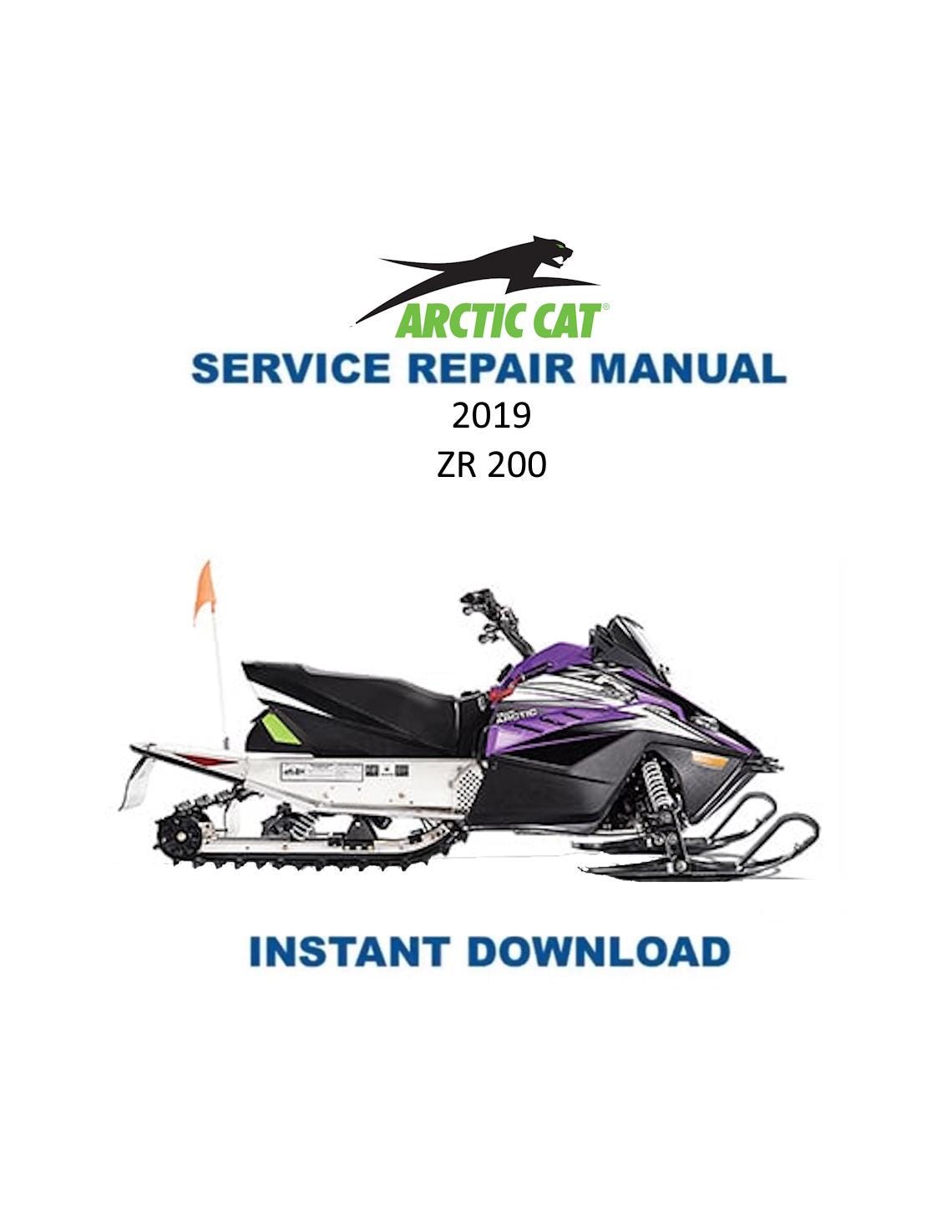 Arctic Cat ZR200 Snowmobile Service Manual 2019-2024 - Service Manual PDF Instant Download