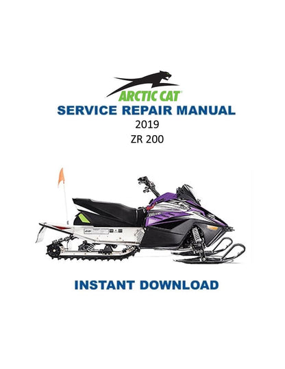 Arctic Cat ZR200 Snowmobile Service Manual 2019-2024 - Service Manual PDF Instant Download