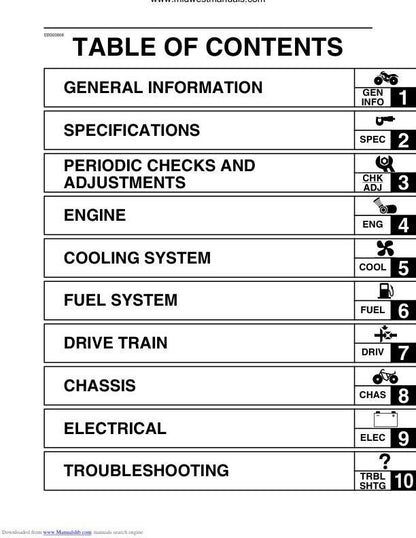 Yamaha Rhino YXR660 UTV Service Manual factory service manual title page