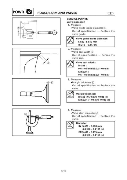 Yamaha F4 F4A Outboard Service Manual sample page with technical illustrations