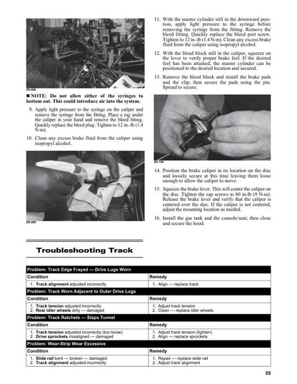 Arctic Cat ZR 200 Snowmobile Service Manual sample page with technical illustrations
