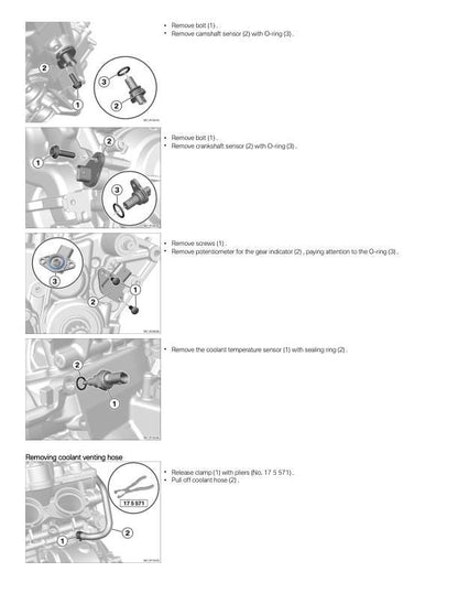 BMW S1000 XR K69 Motorcycle Service Manual sample page from service manual