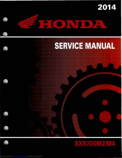 Honda Pioneer SXS700 M2 M4 UTV Service Manual factory service manual title page