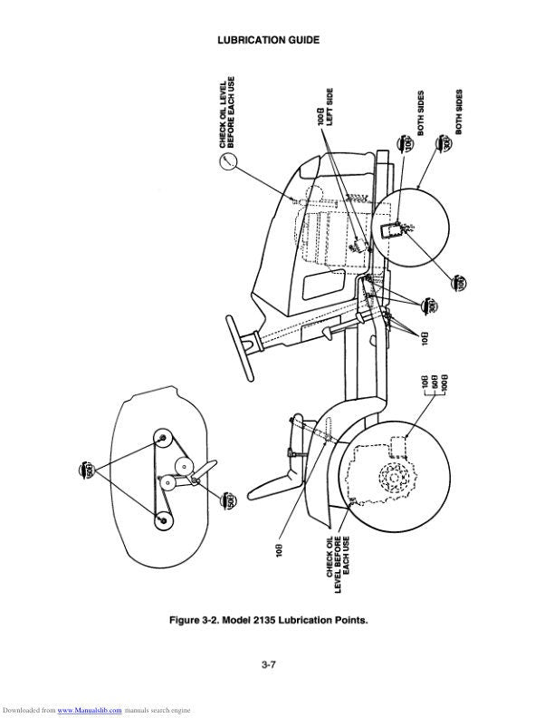 Cub Cadet 2000 Mower Service Manual sample page from service manual