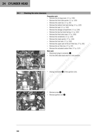 KTM 1290 Super Adventure R Motorcycle Service Manual sample page from the repair manual