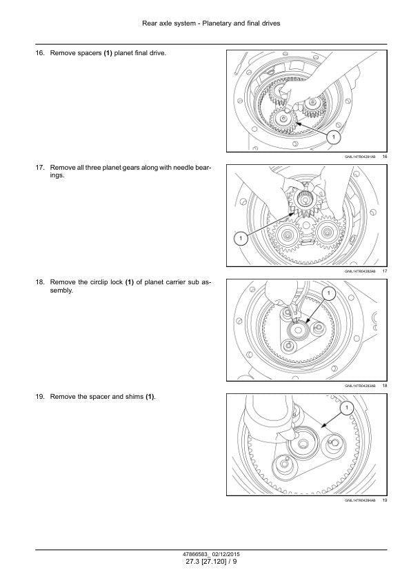 New Holland Workmaster 50 60 70 Tractor Service Manual sample page showing repair procedures