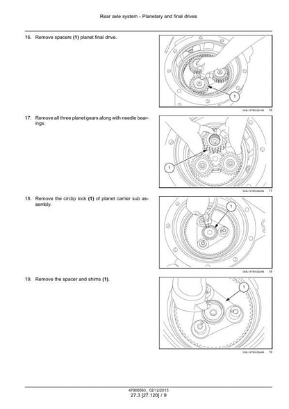 New Holland Workmaster 50 60 70 Tractor Service Manual sample page showing repair procedures