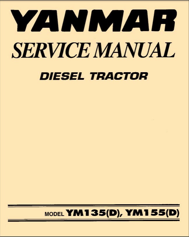 Yanmar YM135-YM4000 Tractor Service Manual factory service manual title page
