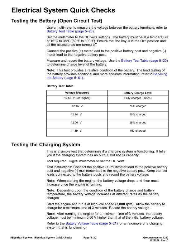 Toro Groundsmaster 7210 Mower Service Manual sample page from the repair manual