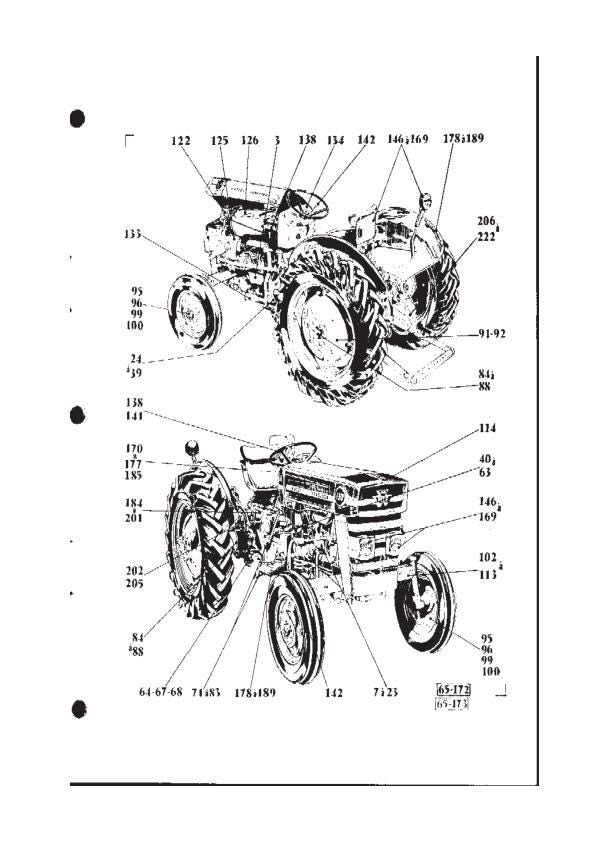 Massey Ferguson MF35 MF122 MF130 MF135 MF148 Tractor Service Manual sample page with technical illustrations